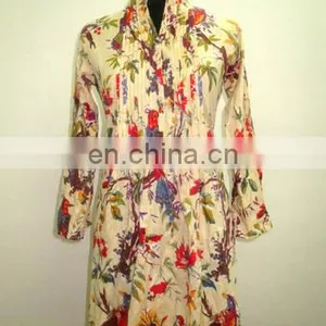High Quality Cotton Designer Kurti Pintuck Indian Tunic / Ethnic Clothing / India & Pakistan Clothing thumbnail-4