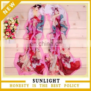 Whloesale Cheap Fashion Polyester Chiffon Scarf thumbnail-1