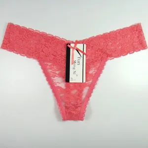 New Style Lace Open Front Panties Biniki Type Low Waist Transparent Women Lace Thongs thumbnail-2