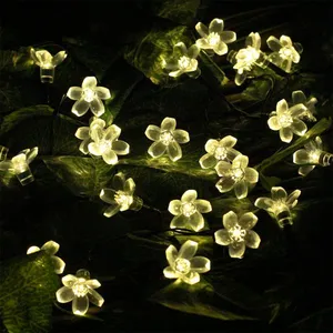 7M 50 LED Solar String Light 4.8M 20LED Sakura Flower Christmas Fairy Light Outdoor Garden Wedding Holiday Light thumbnail-4