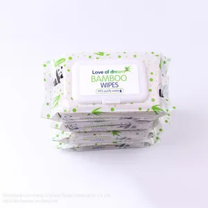 Chinese Bamboo Natural Organic Biodegradable 80pcs Wet Wipes thumbnail-1