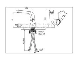 Deck Mounted Faucet Brass Sink Faucet Mixer thumbnail-2