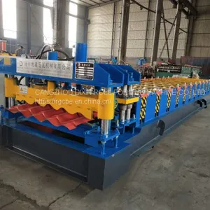 Color Steel Glazed Tile Making Machine/glaze Tile Metal Roof Roll Forming Machine thumbnail-2