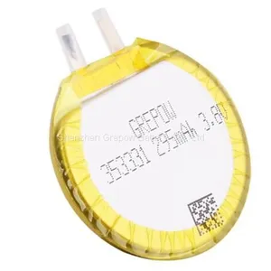Grepow 295mAh 3.8V Round Shaped Lipo Battery 3033031 thumbnail-1