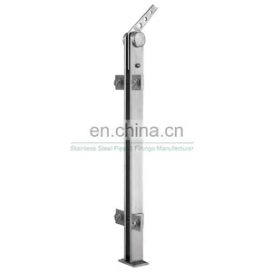 New Design Balcony Stainless Steel Railing Post Glass Balustrade Fittings Supplier In China thumbnail-4