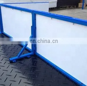 PE Material Synthetic Ice Rinks Hockey Boards Ice Rink Barrier / Indoor Soccer Walls for Sale thumbnail-6