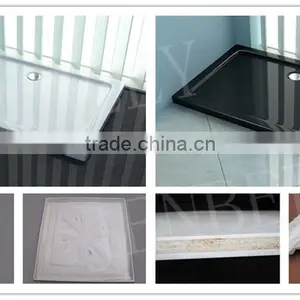 Solid Surface Square High Grade ABS Shower Base thumbnail-3
