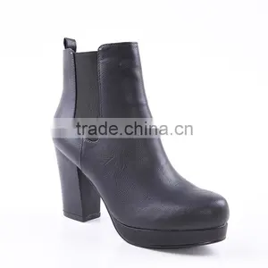 2016 Woman's Newest Stylish High Heel Wellington High Ankle Boots With Side Zipper thumbnail-2