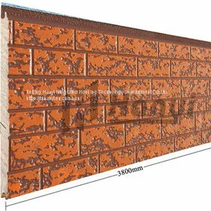 Polyurethane Sandwich Wood Grain Panel Wall Cladding Steel Structure thumbnail-4
