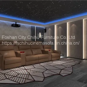 Amazon Supplier Hot Selling Leisure Adjustable Top Grain Leather Electric Private Cinema Recliner Home Theater Sofa thumbnail-3