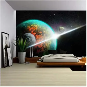 Custom Waterproof 3D Photo Wallpaper Earth Mars Vast Galaxy Wall Painting Living Room Sofa TV Background Murals Dropshipping thumbnail-4