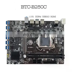 12 GPU Motherboard B250C USB3.0 to PCI-E 16X With 2 DDR4 DIMM Memory Slot LGA 1151 B250 Mainboard thumbnail-4
