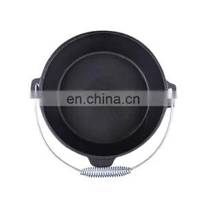 Export Cast Iron Stew Old-Fashioned Traditional Cast Iron Stew Dutch Double Ear Soup Uncoated Non-Stick Pot thumbnail-3