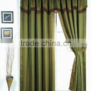 Yarn Dye Window Curtain With Valance & 2 Tassels thumbnail-1
