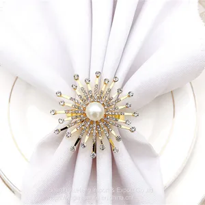 Table Decoration Serviette Holder Metal Napkin Ring Home Flower Wedding Banquet Party thumbnail-3