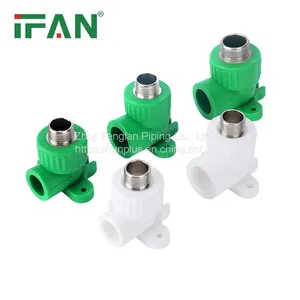 IFAN Hot Sale PPR Pipe Fitting Plastic PPR Male Thread Green Elbow thumbnail-1