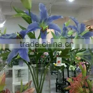 Cheap Wholesale Purple Artificial Lily Flowers Branches thumbnail-1