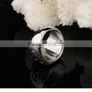Man Stainless Steel Exaggerate Rings Flame Cross Fashion Punk Rock Roll Rings Boyfriend Gift thumbnail-6