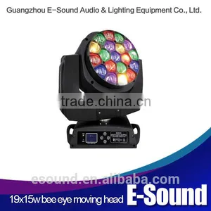 Brightness and High Quality Big Bee Eye 19x15w Led Moving Head Beam Zoom Light thumbnail-1