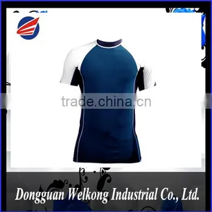CUSTOM SPORTSWEAR MEN SHORT SLEEVE RASH GUARD SPENDEX LYCRA RASH GUARD thumbnail-1
