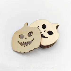 Halloween Wooden Small Hanging Sign Creative Wooden Crafts Halloween Hollow Decorative Pendant thumbnail-2