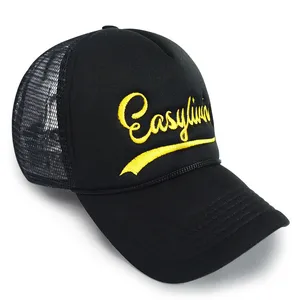 OEM Caps Factory Custom High Quality 5 Panels Trucker Caps Rope Colorful Foam Trucker Hats Embroidery Printed Logo thumbnail-1