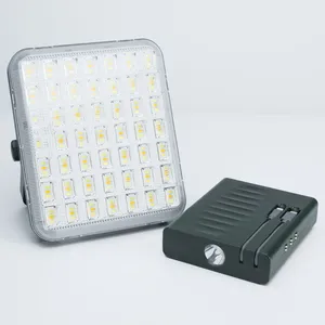 Lantopower 50W Outdoor Emergency Light Rechargeable Portable Waterproof Working Floodlight Magnetic Solar Led Light Camping Rechargeable thumbnail-1