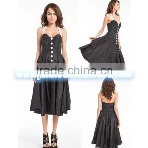 Fashion Strap Polka Dot Print Vintage Retro Dress Women thumbnail-5