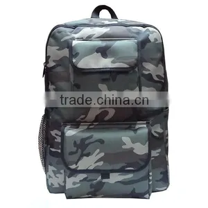 Military Soldier Green Camouflage 600D Polyester Large Backpack for Men thumbnail-2