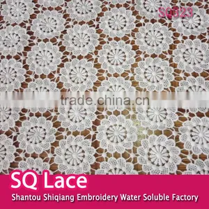 2016 Embroidery Lace Fabric Milk Silk Water Soluble Full Lace for Garment Accessory thumbnail-1