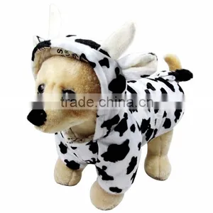 Shorn Velvet and Rod Cotton Double Layer Autumn Winter Milk Cow Shape Dog Clothes Pet Garment thumbnail-1
