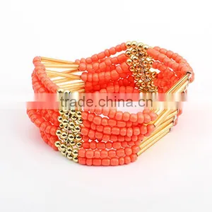 2016 Trending Products Gold Jewelry Small Beads Layered Women Bracelets thumbnail-4