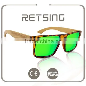 New Style pc Frame Bamboo Temples Sunglasses thumbnail-3