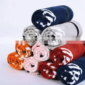 100% Cotton Cheap Wholesale Reacive Printed One Side Velour Beach Towel thumbnail-1