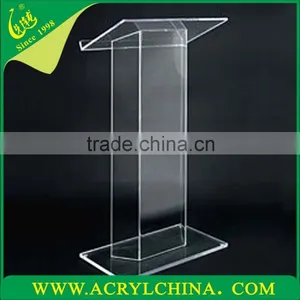 Simple Clear Acrylic Front Desk With Gross Weight 17.5kg, Transparent Plexiglass Front Desk With 550*400*1220mm thumbnail-1