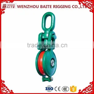 Green Industrial Big Pulley 250kg CE Approved Chain Hoist Pulley Block Made in China thumbnail-1