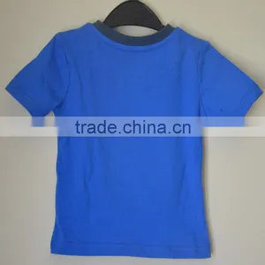 Wholesale Children's Boutique Clothing T-shirt Blue thumbnail-2