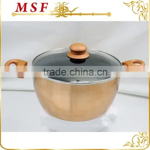 MSF-6690-casserole 24cm Casserole Pot With Brilliant Copper Painting Heat Resistant Silicon Handles Supplier's Choice thumbnail-1