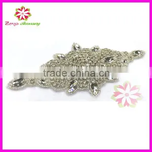 To Sew Wedding Dress Diamond Rhinestone Appliques, Embellished Beaded Applique Wholesale thumbnail-2
