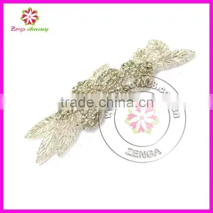 To Sew Wedding Dress Diamond Rhinestone Appliques, Embellished Beaded Applique Wholesale thumbnail-4