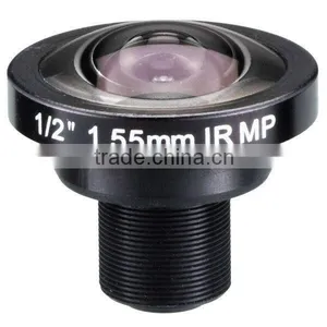 5.0mp HD Fisheye Lens 1/2" 1.55mm Support CCD CMOS M12 185 Degrees IP Camera CCTV Lens (SL-RY155F20IR) thumbnail-1