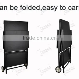 Foldable Iron Picnic Table/Iron Plate Barbecue Shelf/Three Layers Shelf With Wheels thumbnail-2