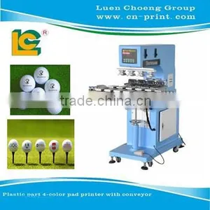 China Supplier 4-Colour Golf Ball Ink Cup Pad Printer LC-SPM4-150/16T Mp3 and Pen Pad Printing Machine for Sale thumbnail-1