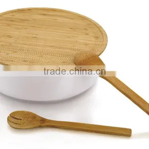 2016 Bamboo Design Food Grade Salad Bowl Factory Direct Sale thumbnail-1