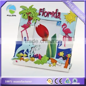 Custom Summer Holiday Kids Beach Playing Soft Pvc Rubber Souvenir Photo Frame thumbnail-2
