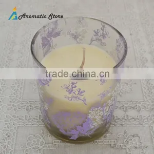 Soybean Wax Candle in Decal Glass Jar thumbnail-5
