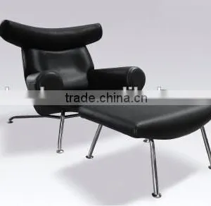 Hans J. Wegner Famous Design ox Chair With Ottoman thumbnail-1