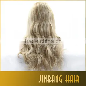 2016 High Quality Blonde Long Loose Curl Synthetic Lace Front Wigs Heat Resistant Lace Front Wigs thumbnail-3
