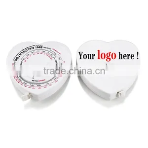 Heart 1.5meters Custom ABS Plastic Casing Body Fitness BMI Mini Retractable Tape Measure 7mm thumbnail-4