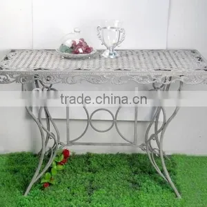 Classic Rectangle Metal Garden Table thumbnail-1